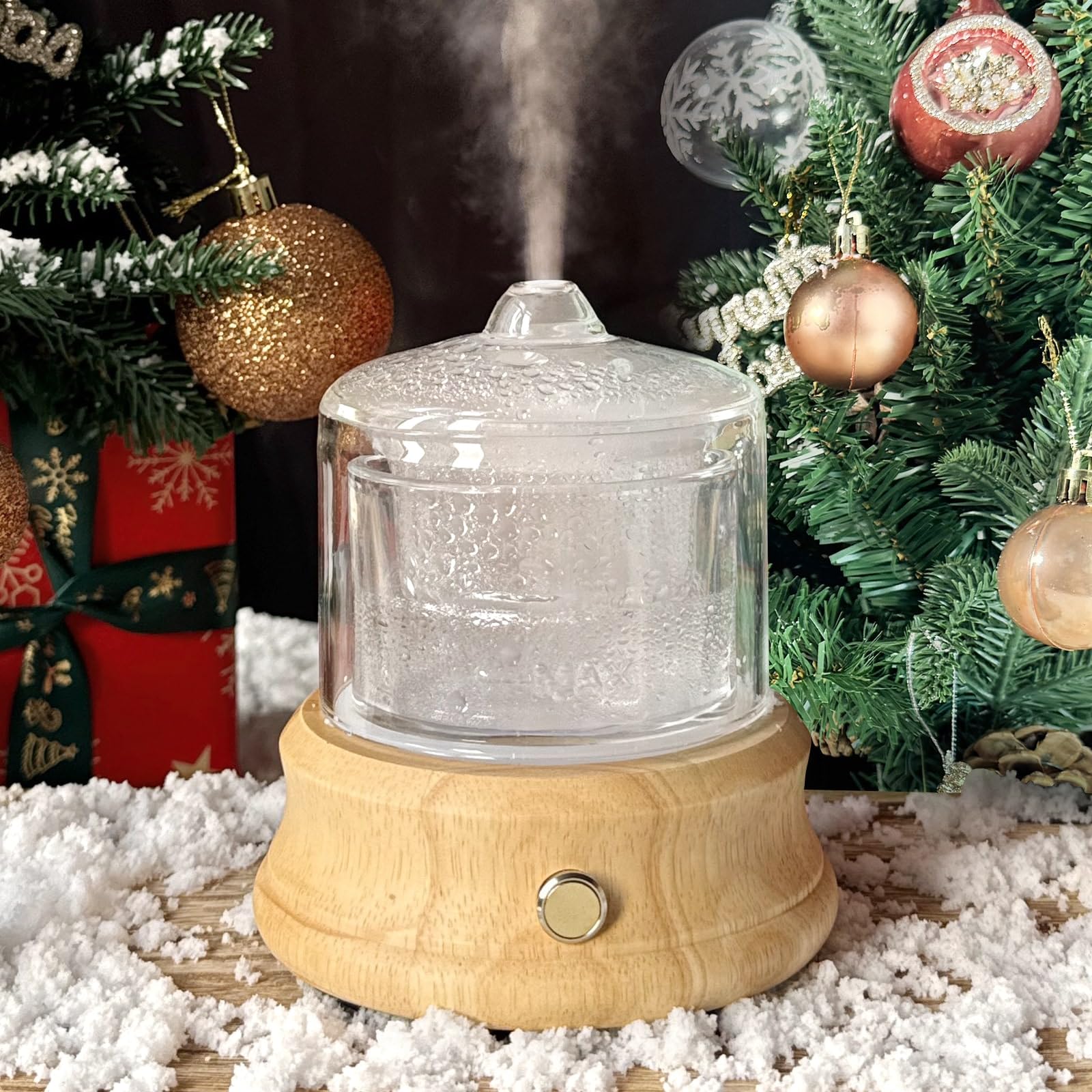 Lecdura 80ML glass diffuser reservoir with clear view for easy water level monitoring.