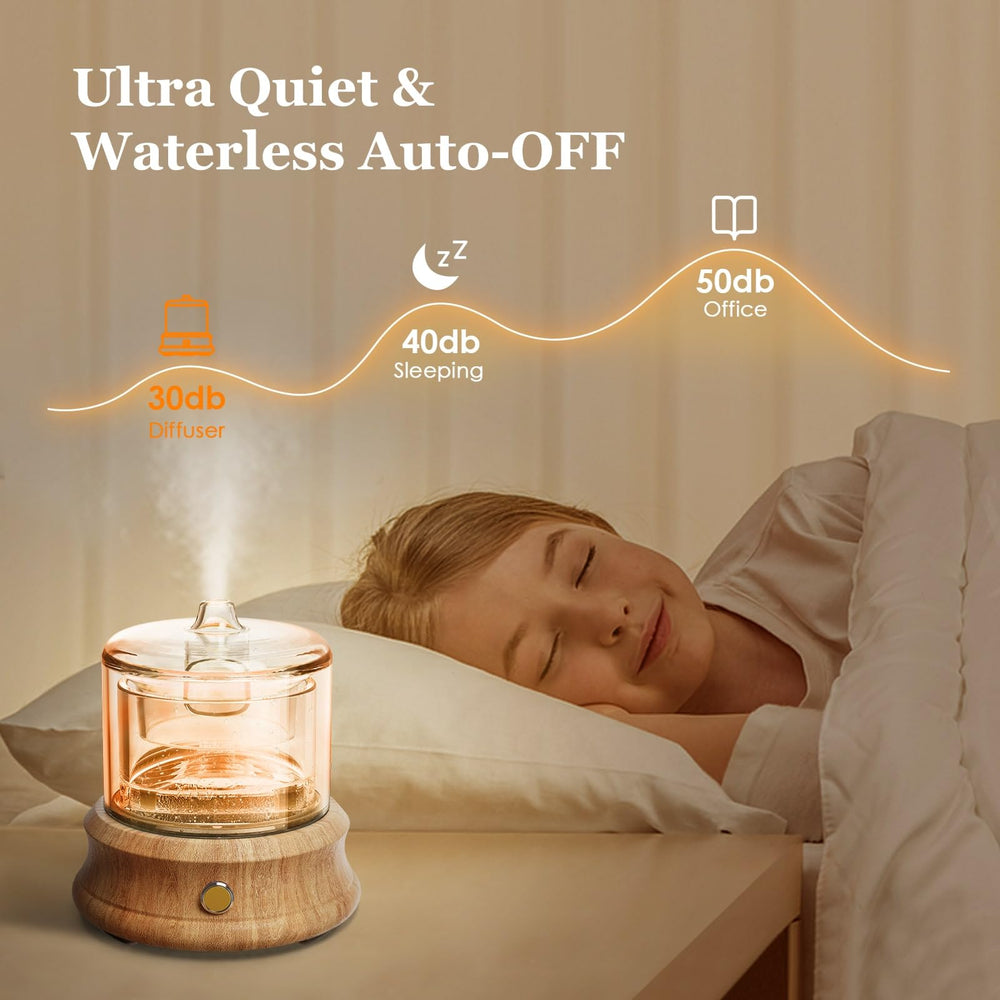 Lecdura auto-off diffuser stops safely when water runs low.