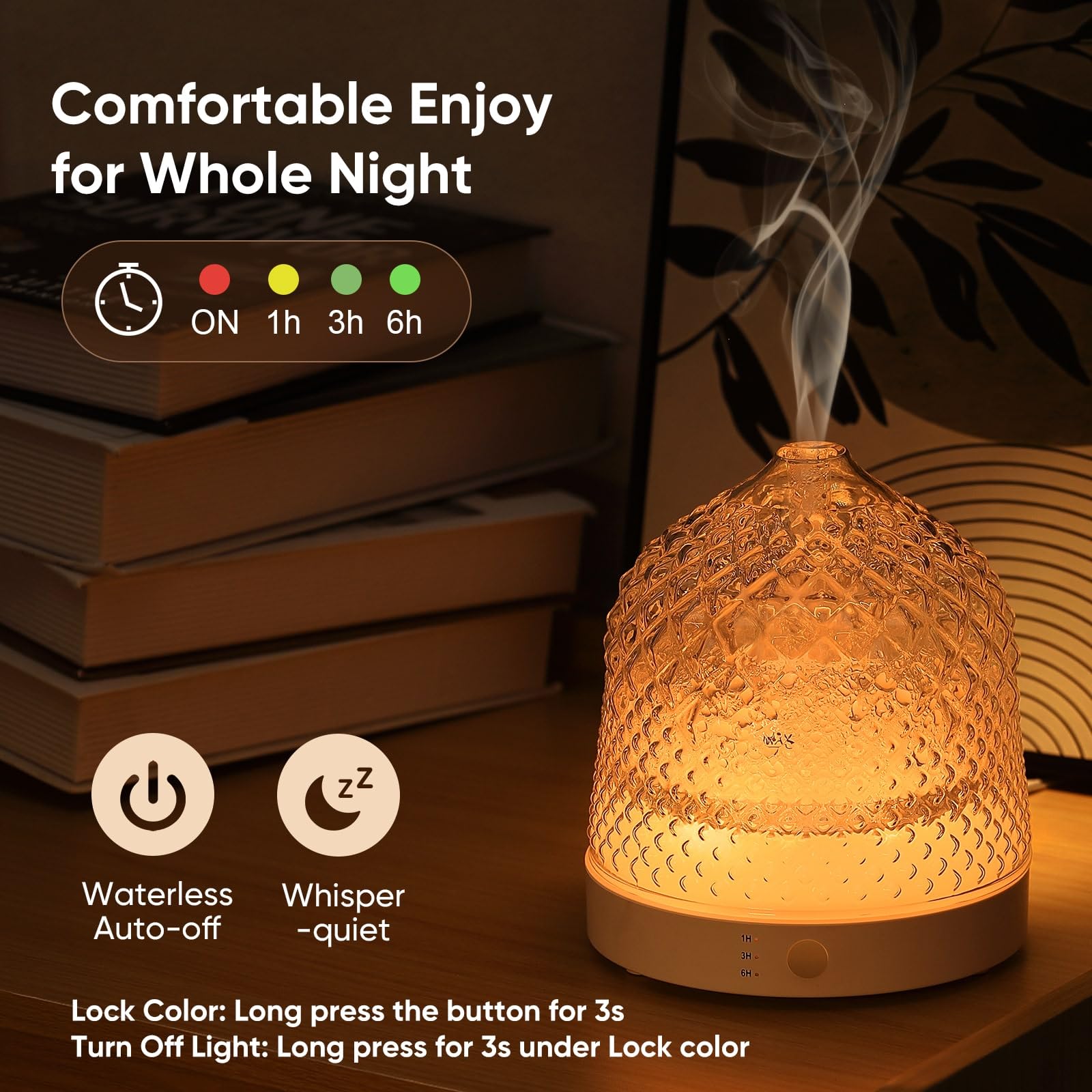 Lecdura diffuser features auto-off timer for safety