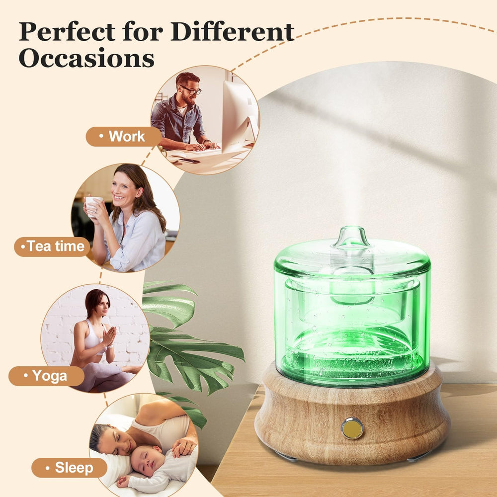 Lecdura diffuser enhances home office and living spaces with versatile aroma and ambiance.