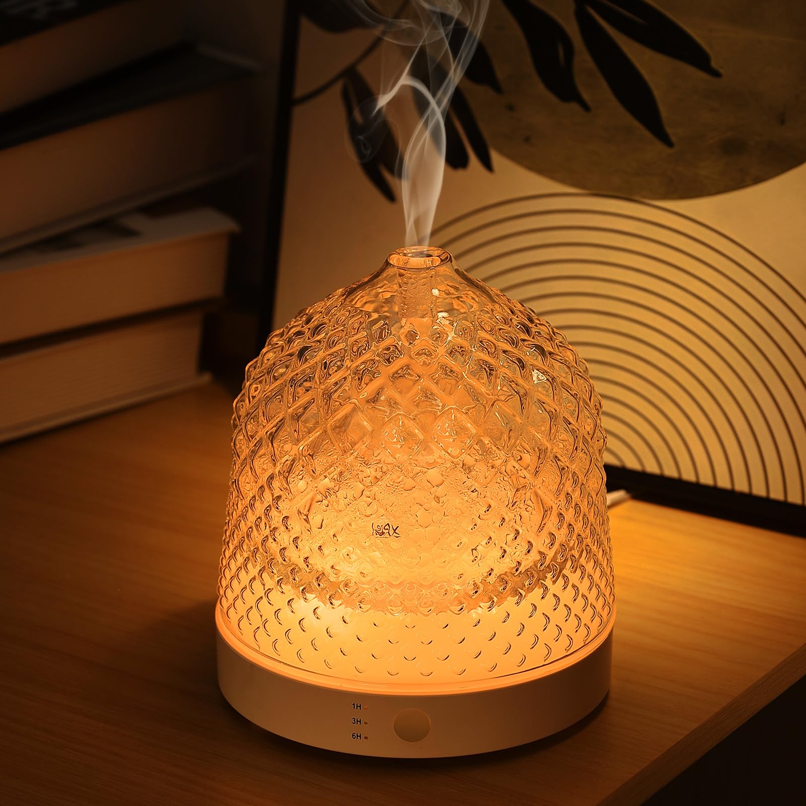 Lecdura glass diffuser with 200ml reservoir for steady room aroma