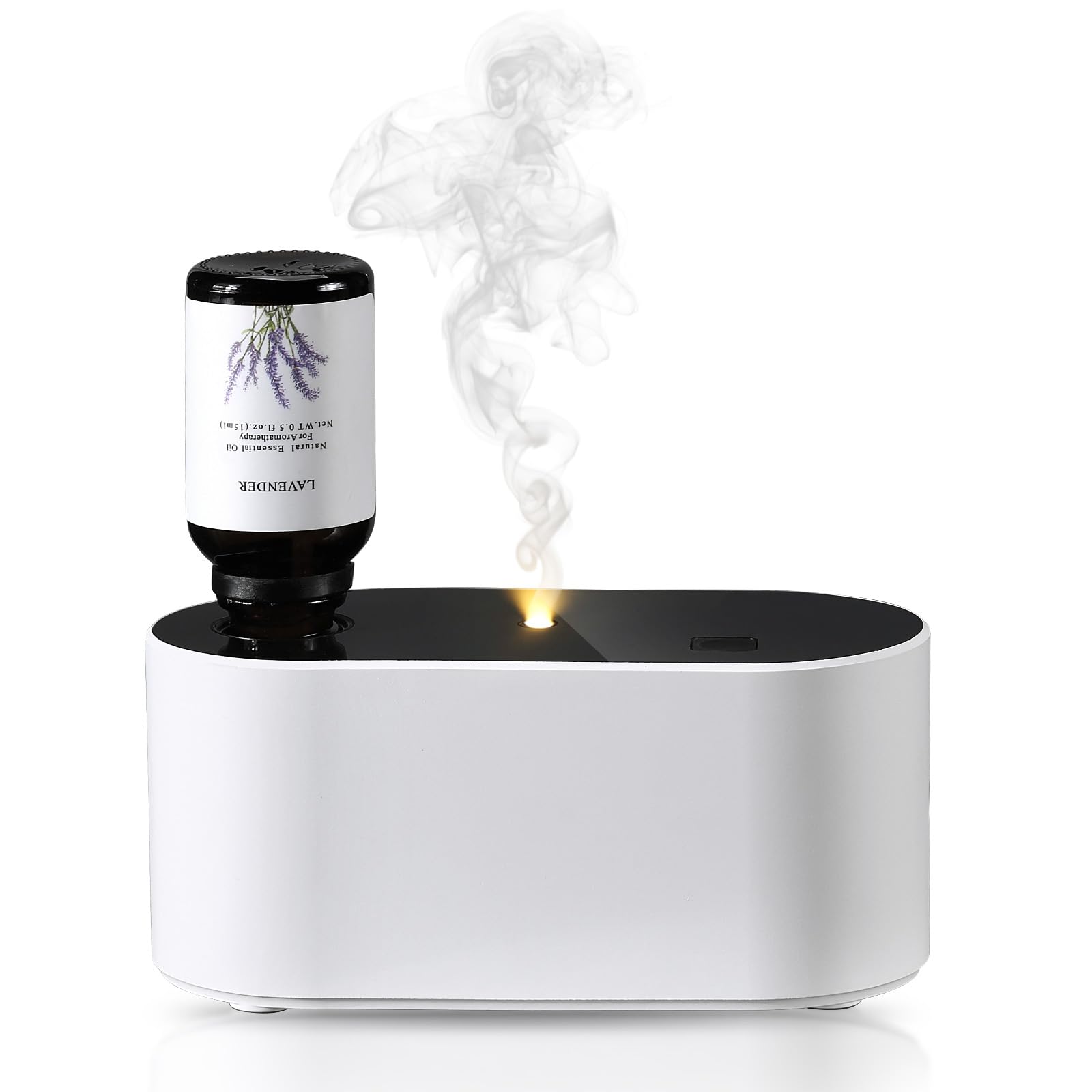 Lecdura waterless diffuser front view, compact design for discreet aromatherapy anywhere.