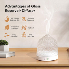 Lecdura diffuser base in white plastic for stable placement