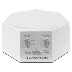 LectroFan Classic front view, compact design ideal for travel sleep.