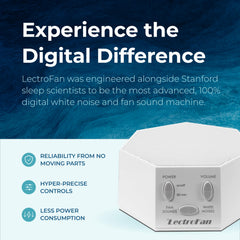 LectroFan Classic top control dial enables precise volume and sound selection.