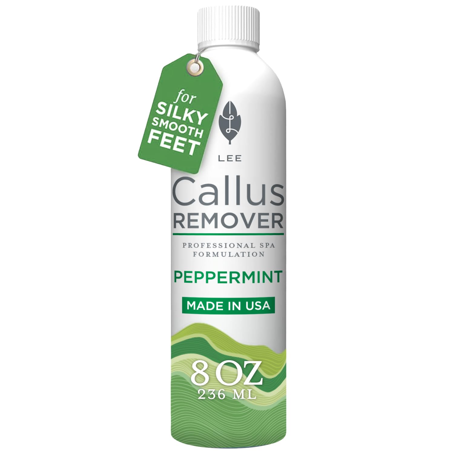Lee Beauty Professional 8oz gel callus remover bottle for at-home pedicures.