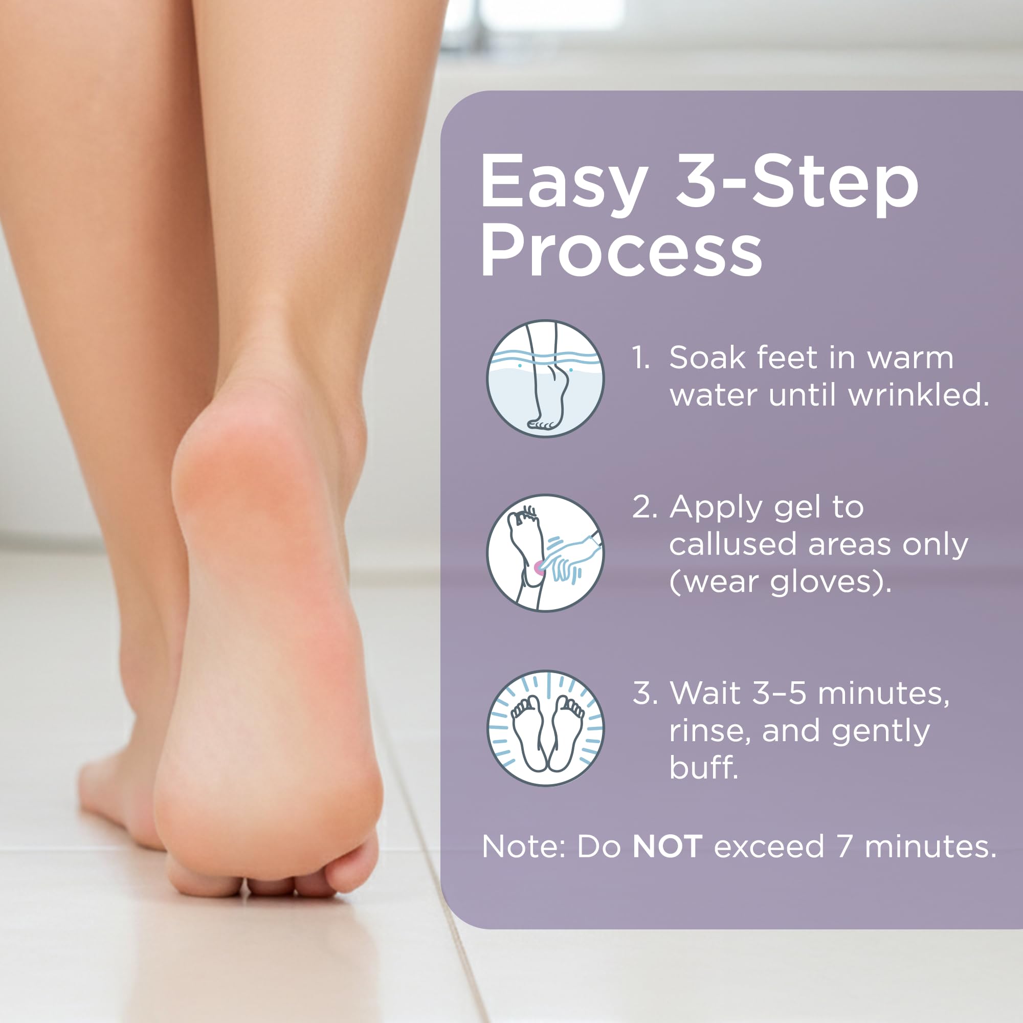 Cracked heel care with Lee Beauty Professional gel in use.