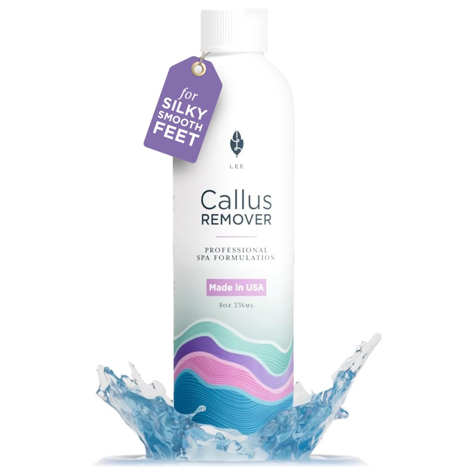 Lee Beauty Professional gel callus remover bottle for smoother feet.