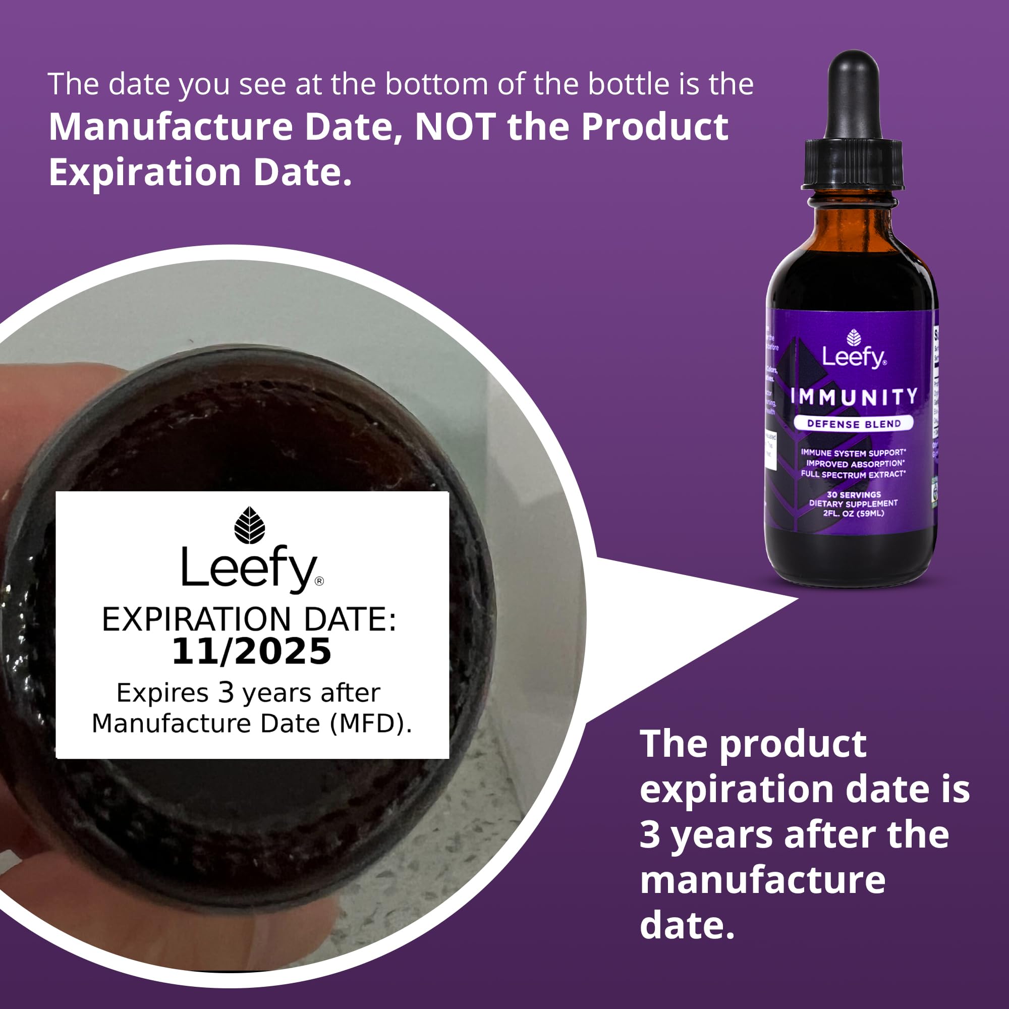 Person about to take a daily dose of Leefy Immunity Defense.