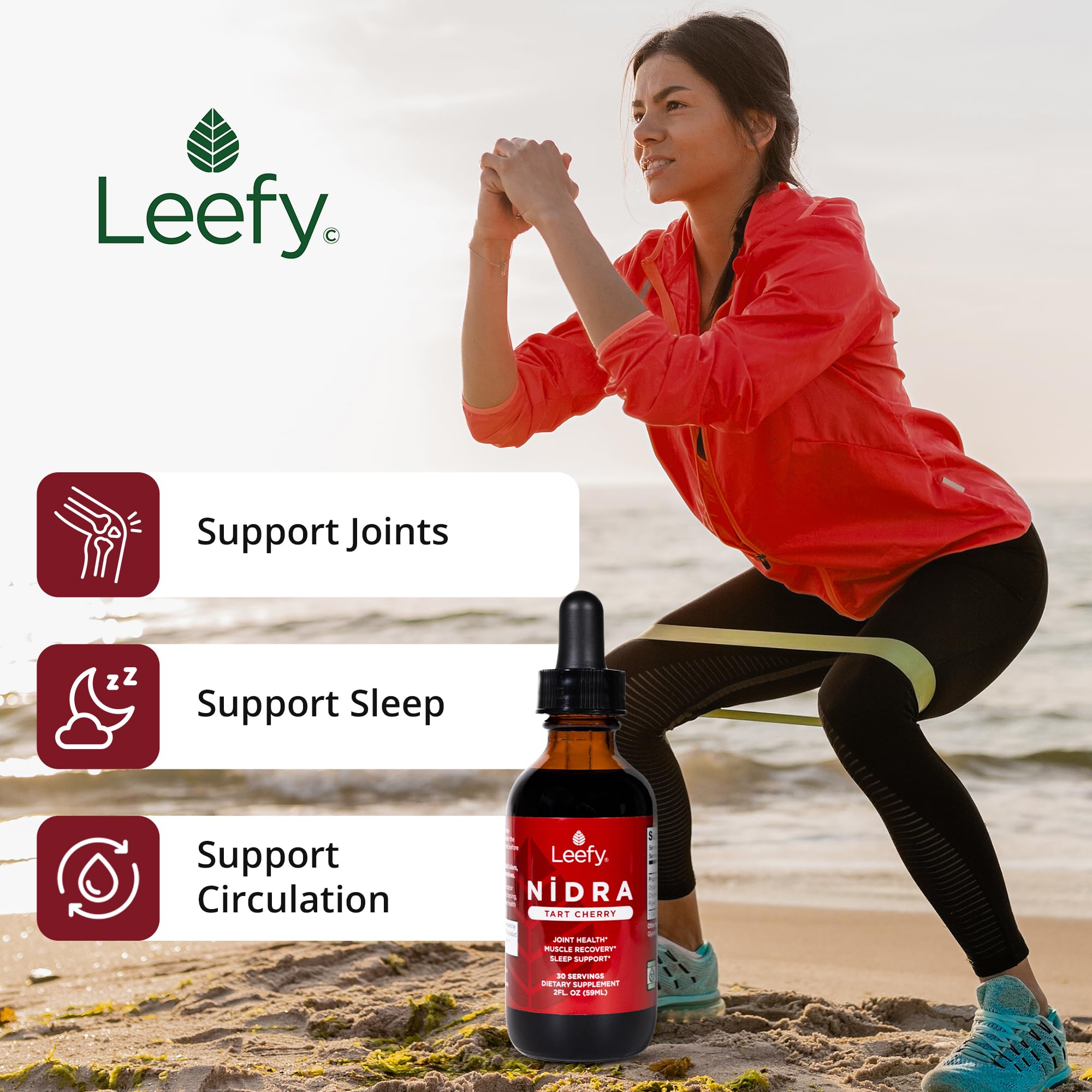 Close-up of Leefy Nidra capsules for easy-to-swallow nightly use