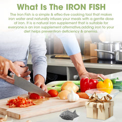 LEEPENK Iron Fish boiling releases 6-8 mg bioavailable iron into broth.