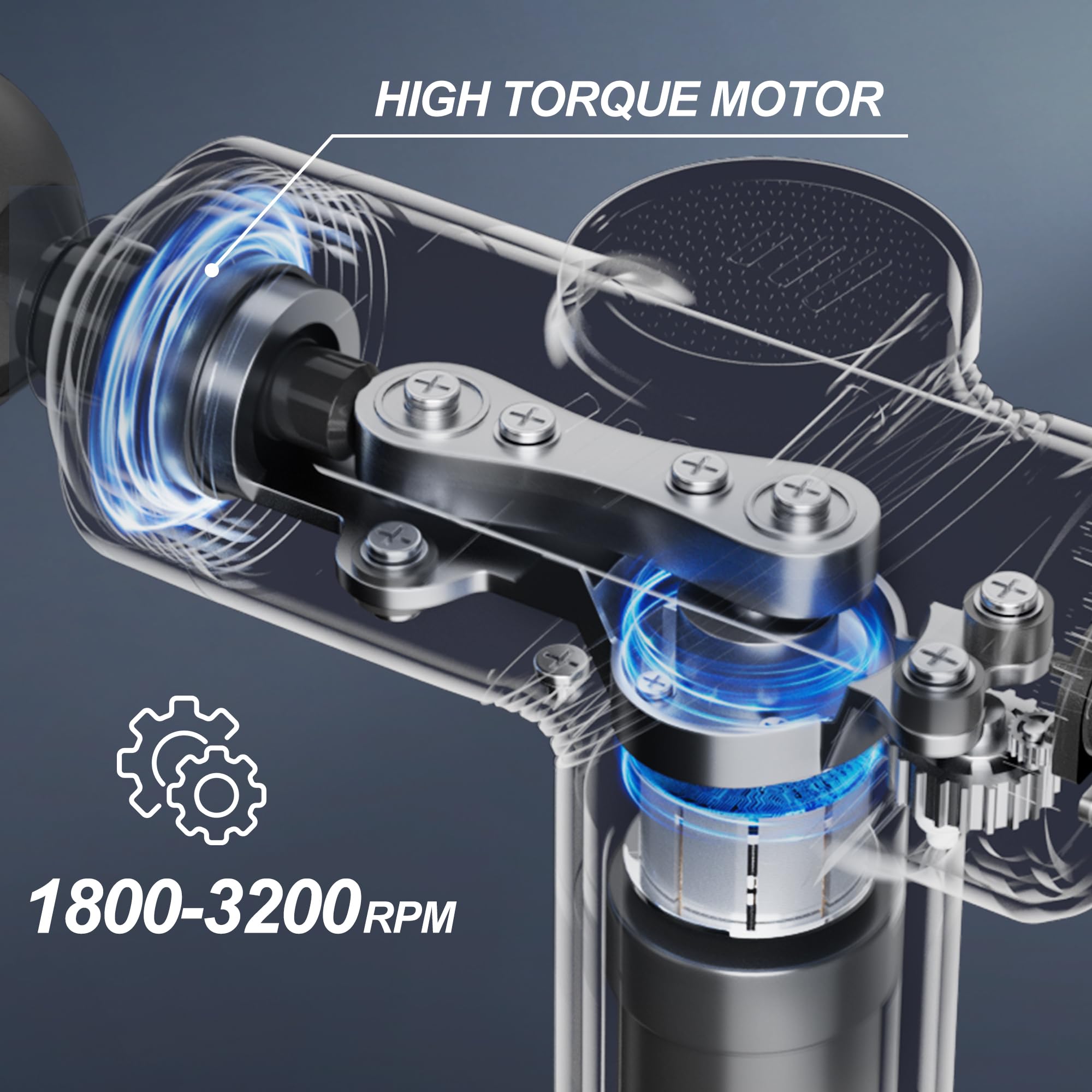 LEERCON massage gun with intelligent pressure sensor adapts intensity.