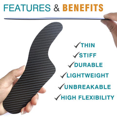 Leeuoe orthotic under removable insole demonstrates easy fit under existing shoes.