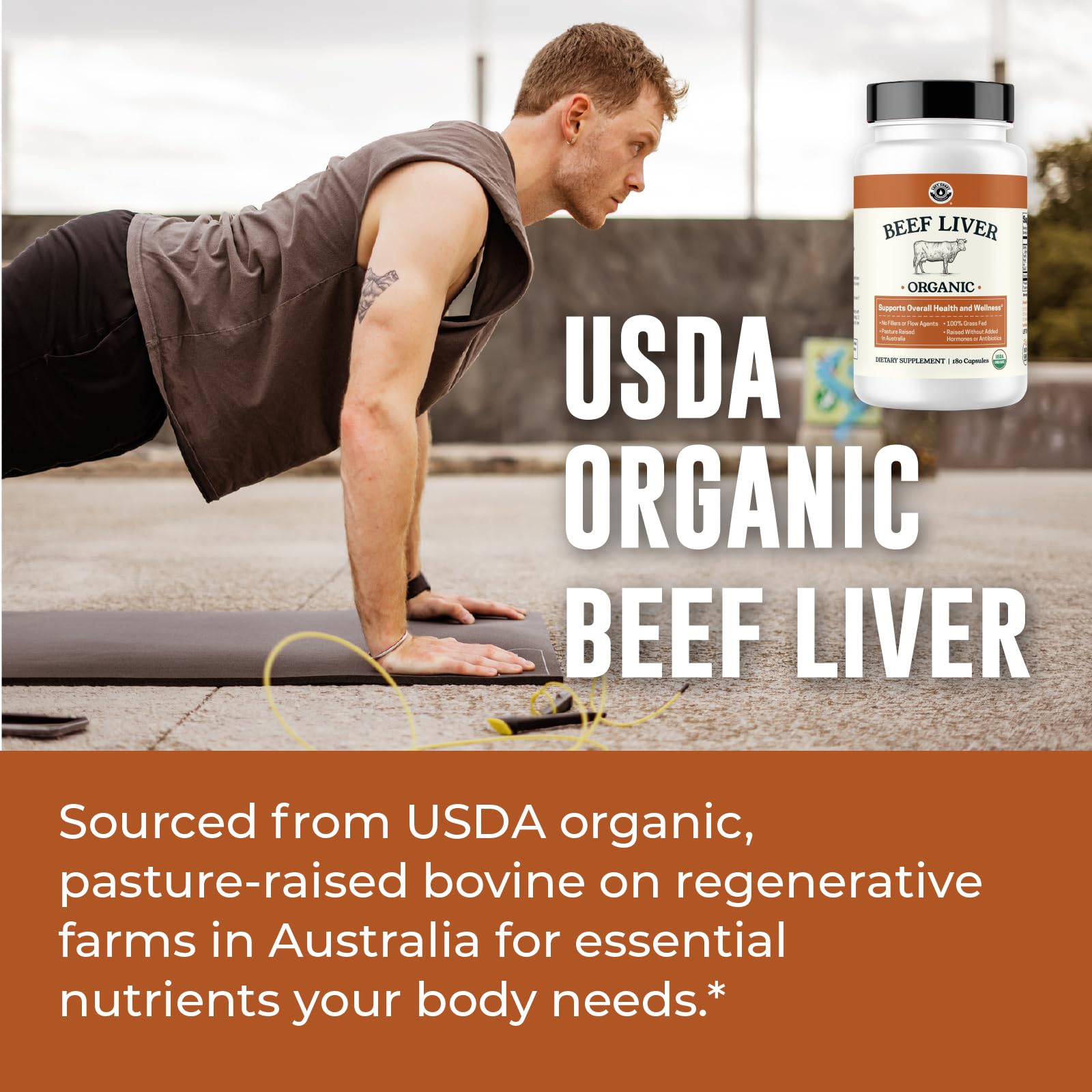 Left Coast Performance Australian grass-fed liver visual emphasizing natural sourcing.