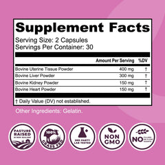 Left Coast Performance beef organ label close-up shows ingredients and nutrients for daily wellness.