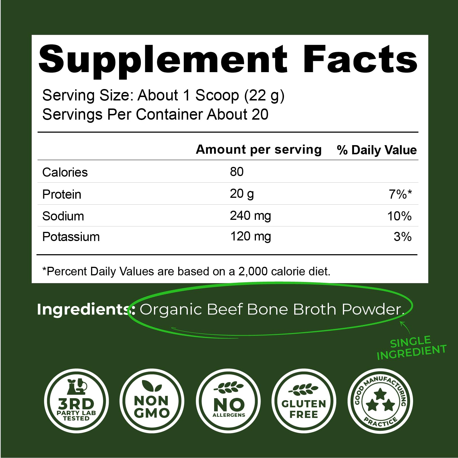 Left Coast Performance label closeup verifies USDA Organic and single-ingredient purity.