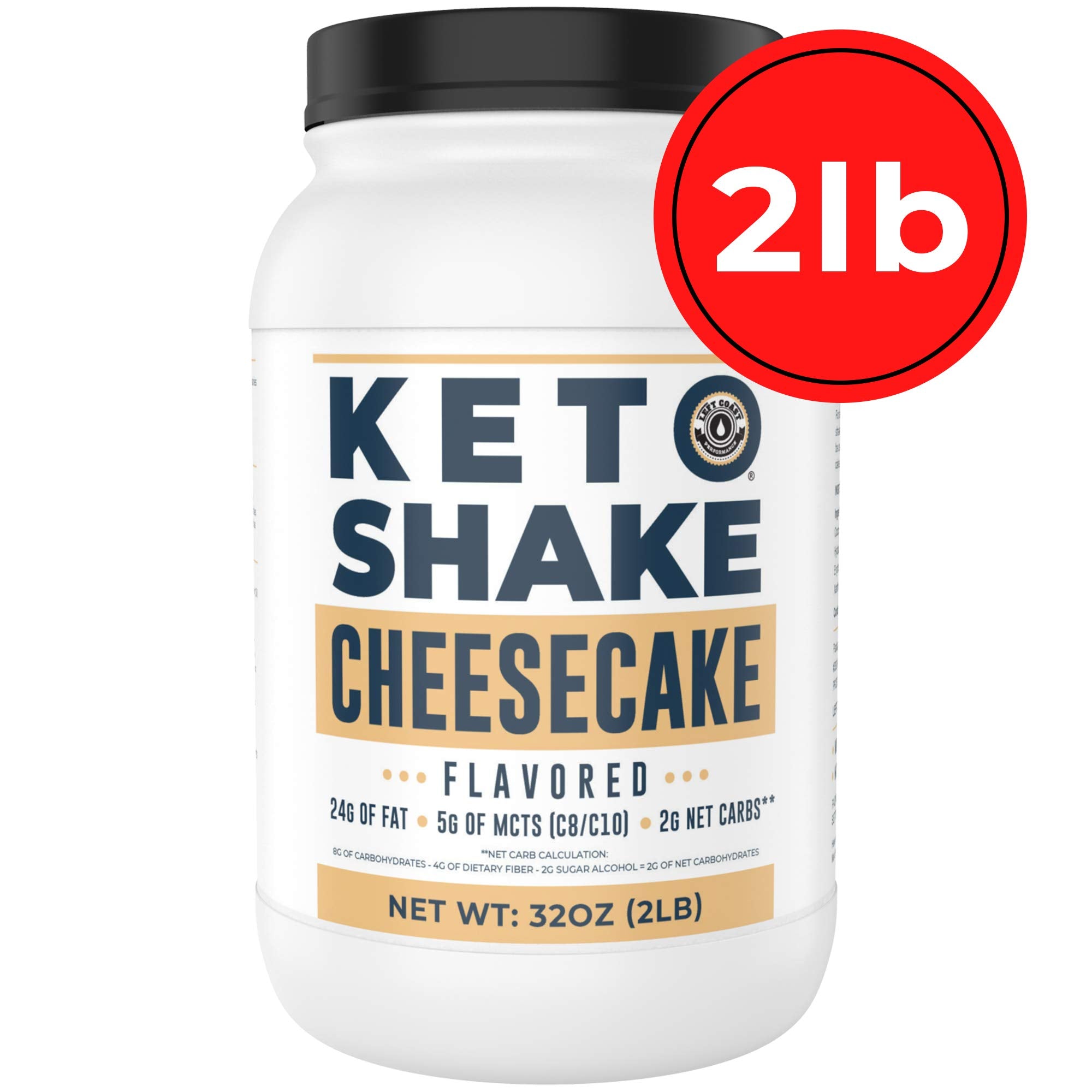 Left Coast Performance Cheesecake Shake glass being filled for a convenient keto-ready drink.