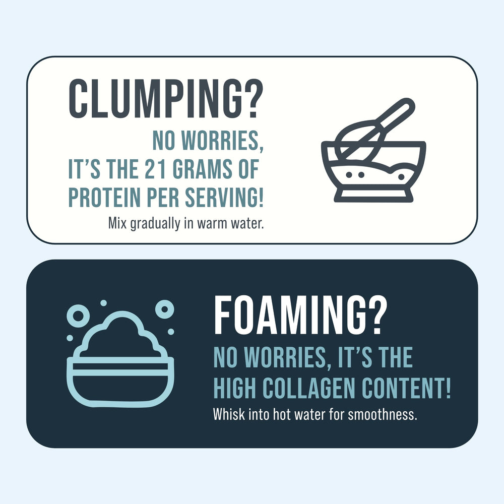 Left Coast Performance foam and clumps indicate natural collagen integrity