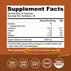 Left Coast Performance freeze-dried liver capsules preserving nutrients for energy support.