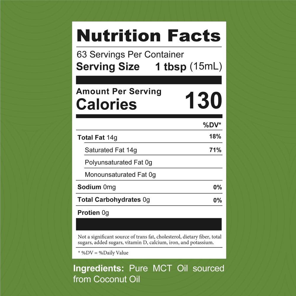 Left Coast Performance MCT Oil Liquid non-GMO ingredients closeup
