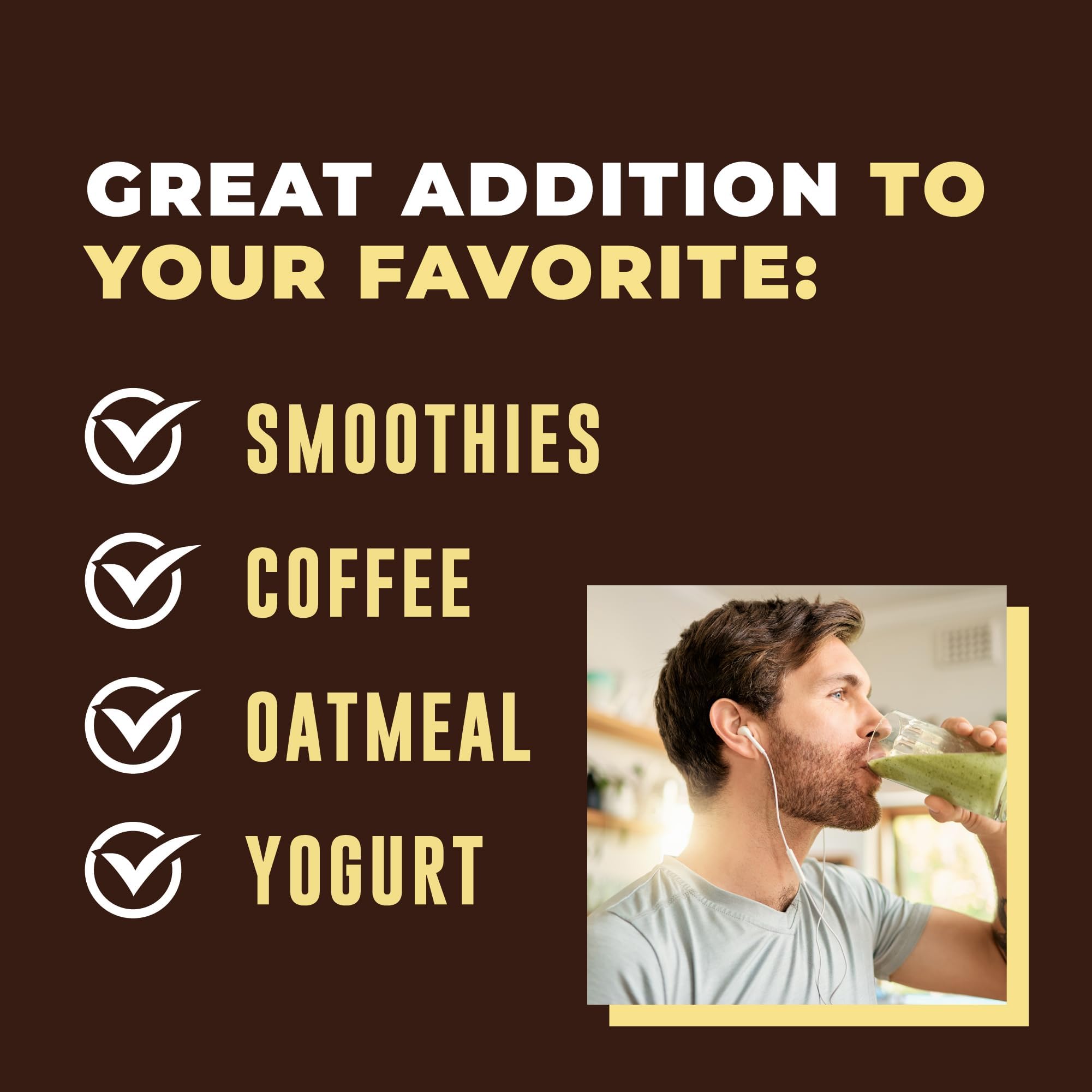 Glass of vanilla bone broth protein shake from Left Coast Performance