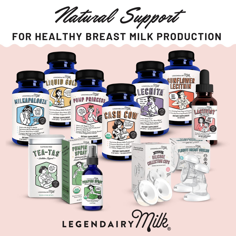 Goat's Rue herb closeup in Legendairy Milk Cash Cow image highlights traditional lactation herbs