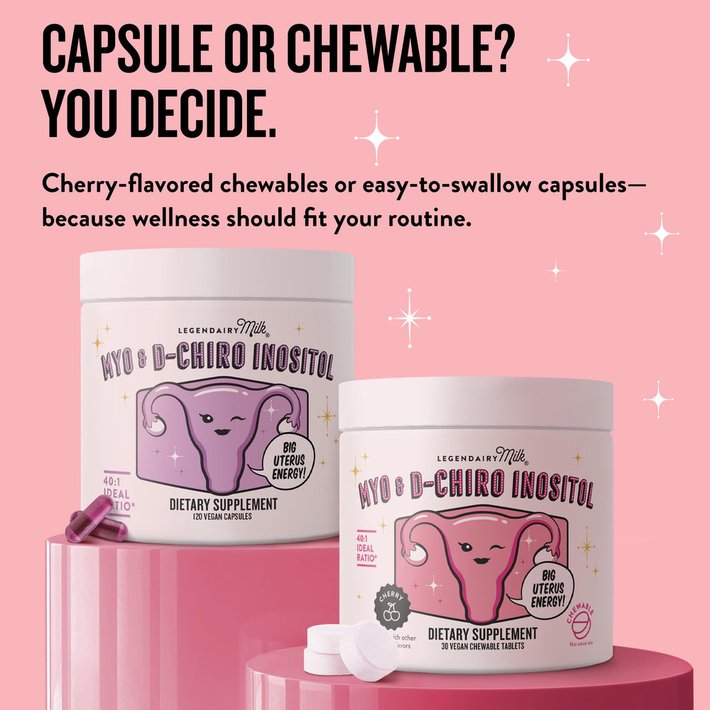 Legendairy Milk daily-use chewable on a spoon showing convenient dosage.