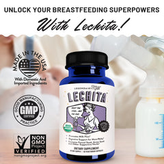Legendairy Milk Lechita capsules closeup for easy daily lactation use.