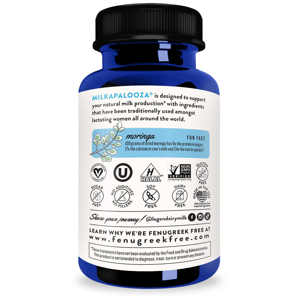 Legendairy Milk Milkapalooza fennel focus suggests traditional lactation support with gentle notes.