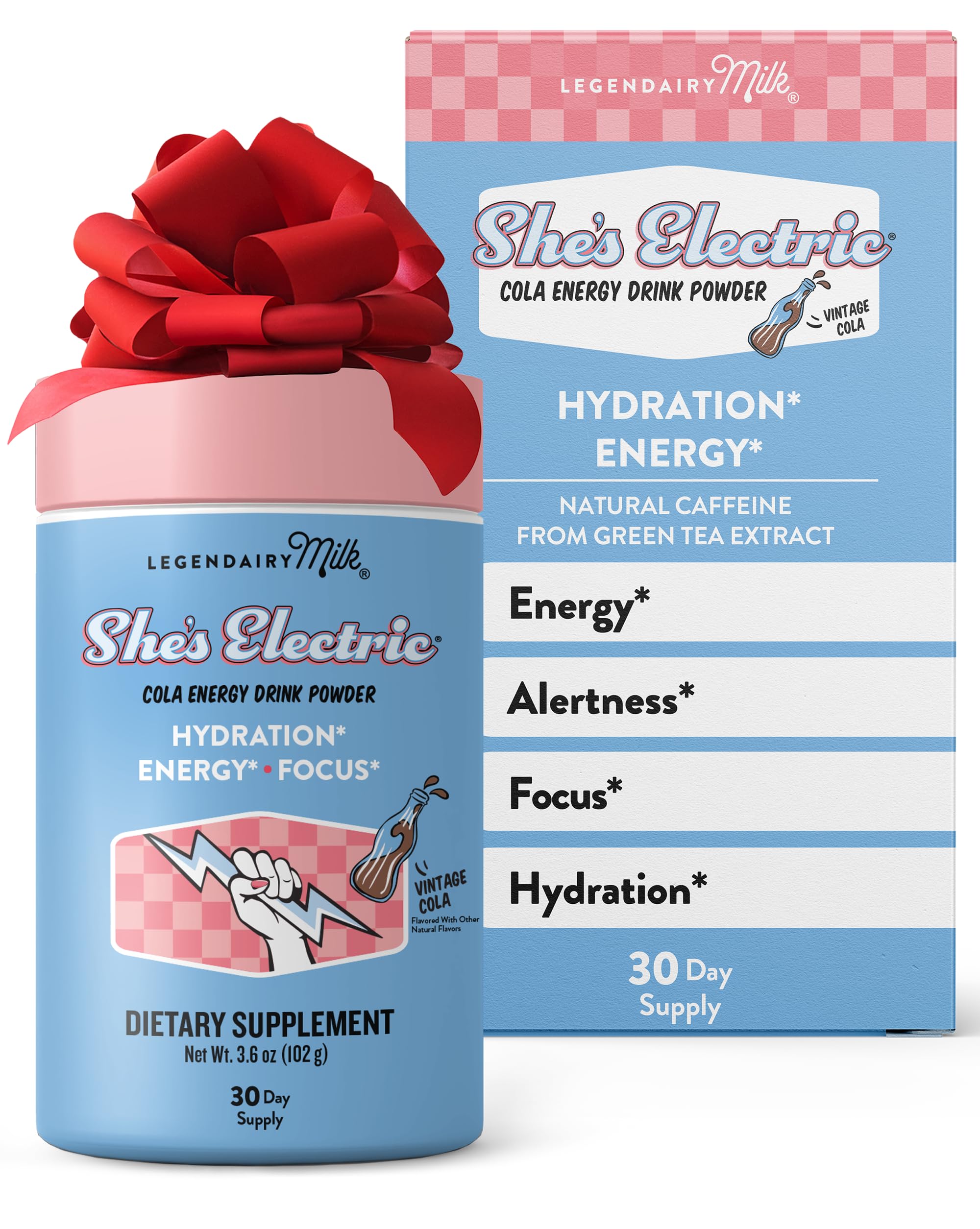 Legendairy Milk She's Electric cola bottle for a sugar-free energy boost on the go.