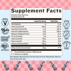Legendairy Milk She's Electric cola powder pack showing easy hydration with clean energy.
