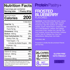 Legendary Foods Frosted Blueberry pastry close-up showing soft texture and frosting