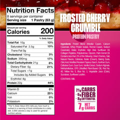 Legendary Foods 22g protein pastry close-up highlights whey protein isolate.