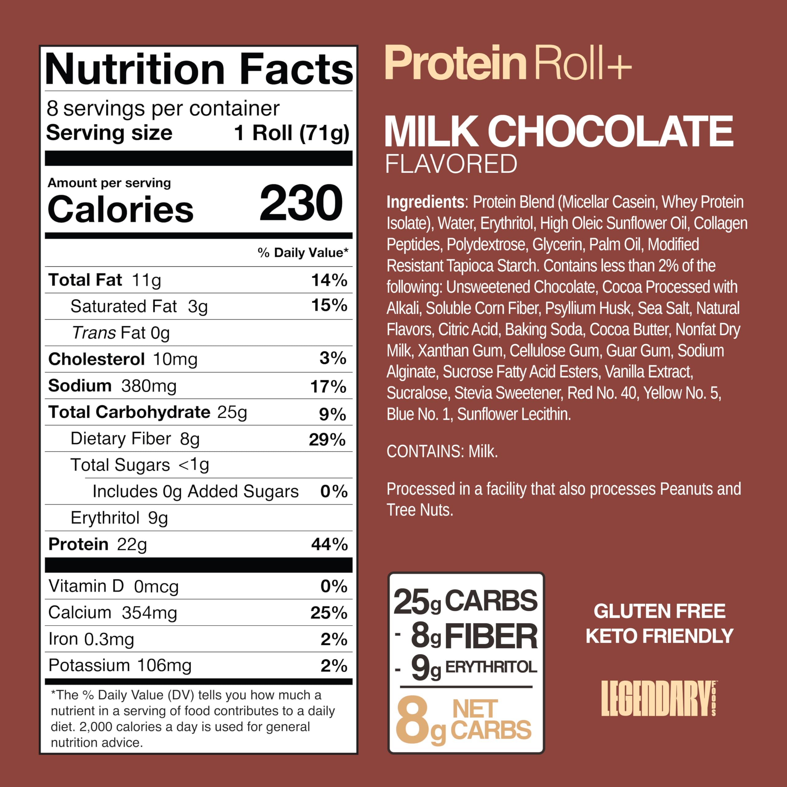 Legendary Foods Cinnamon Roll Bar pair, convenient portable high-protein snack