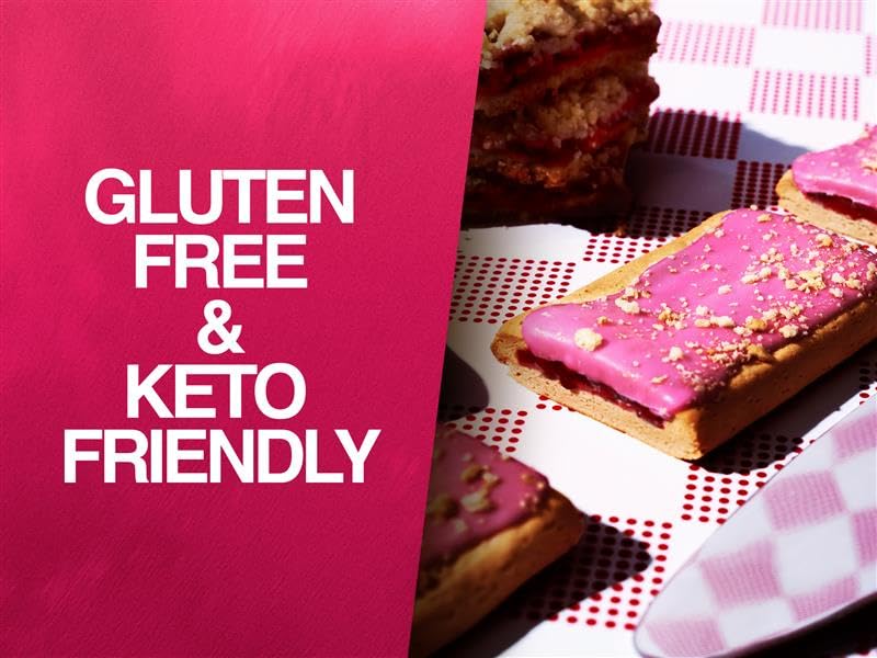 Legendary Foods gluten-free pastry cross-section reveals soft crumb and cherry.