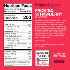 Legendary Foods pastry cross-section showing whey protein isolate and fiber for balance