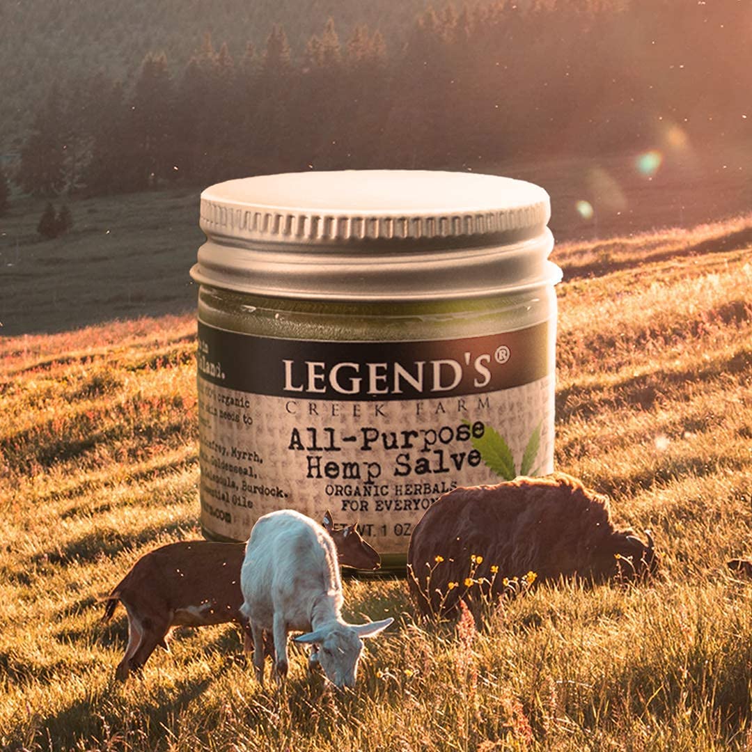 Legend's Creek comfrey and myrrh focus image suggesting soothing support.
