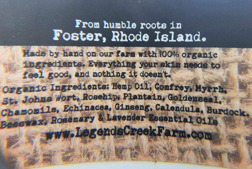 Legend's Creek cruelty-free badge reinforces ethical skincare choice.
