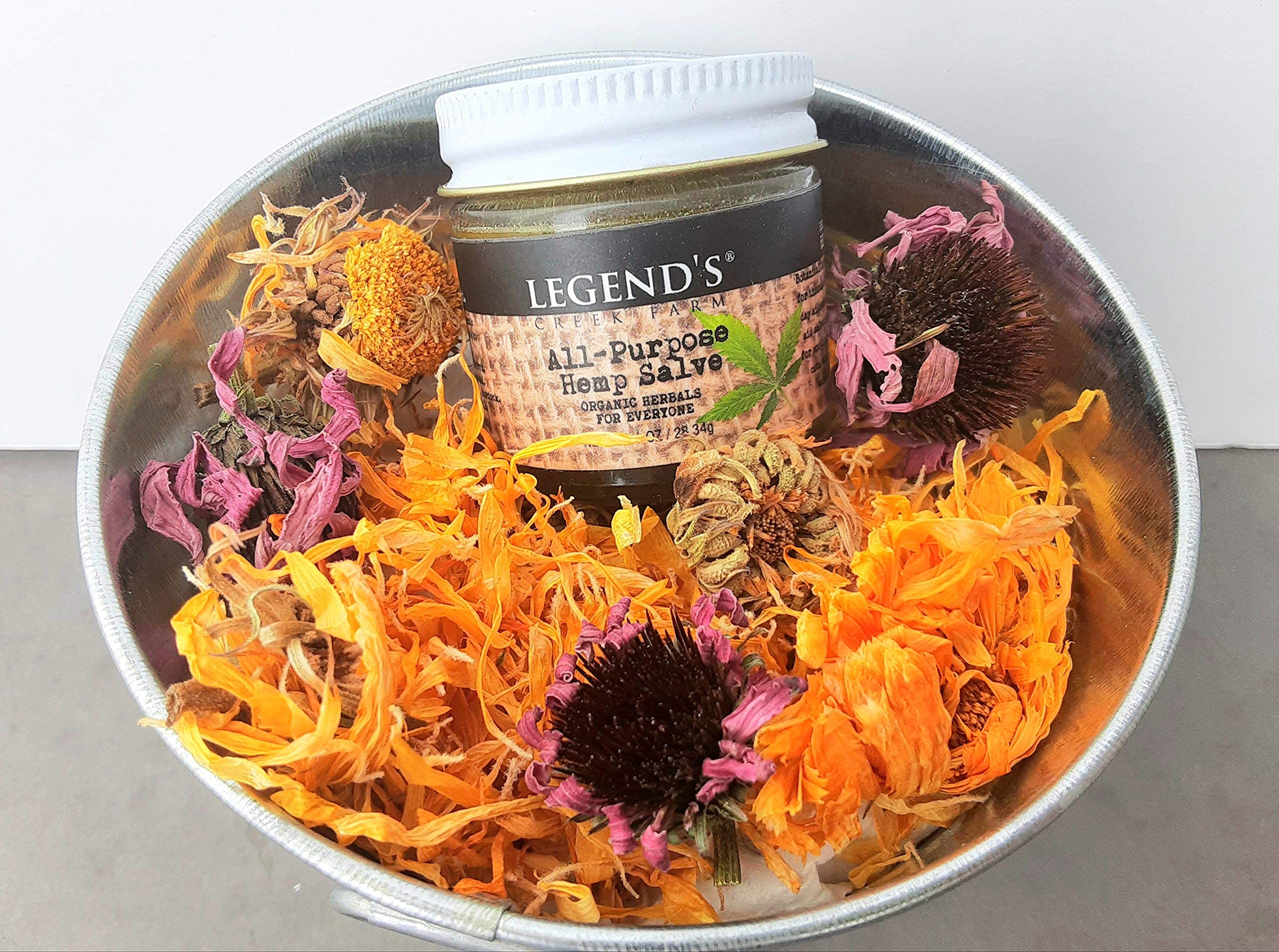 Legend's Creek Salve application on hand shows smooth, non-greasy absorption.