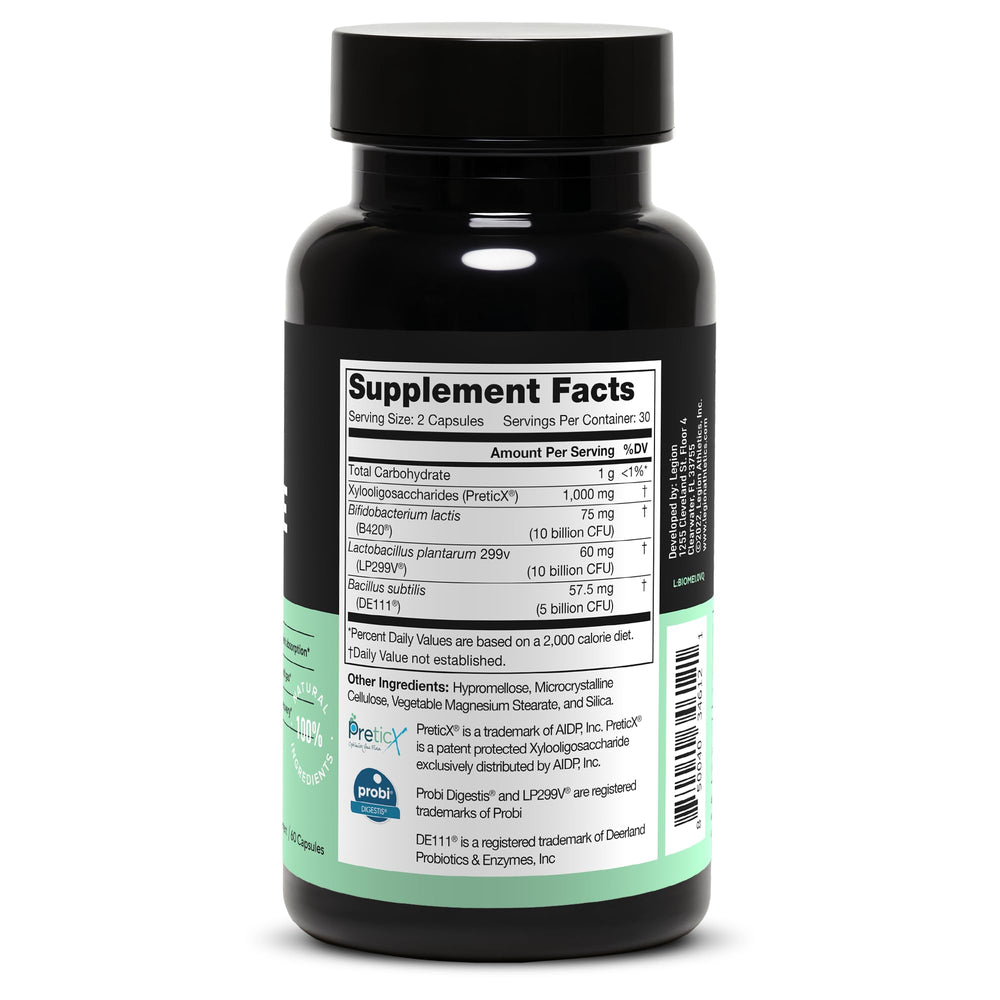 LEGION Biome Probiotic-b420-ingredients highlighting gut balance potential