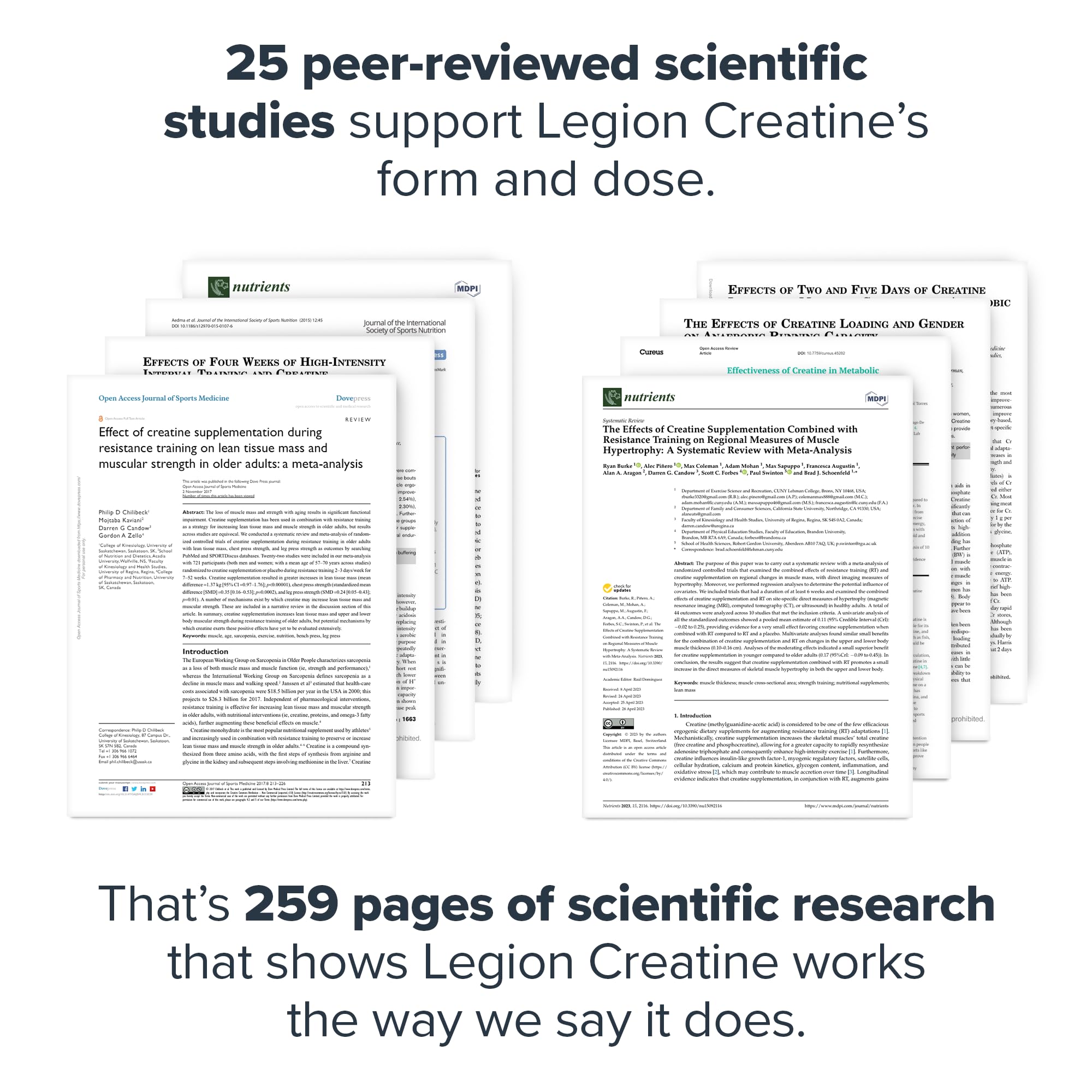 LEGION Creatine label close-up highlighting clean formula and no artificial dyes.