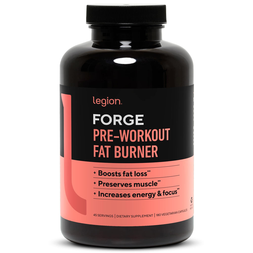 LEGION Forge Fasted Fat Burner bottle front view for workout support