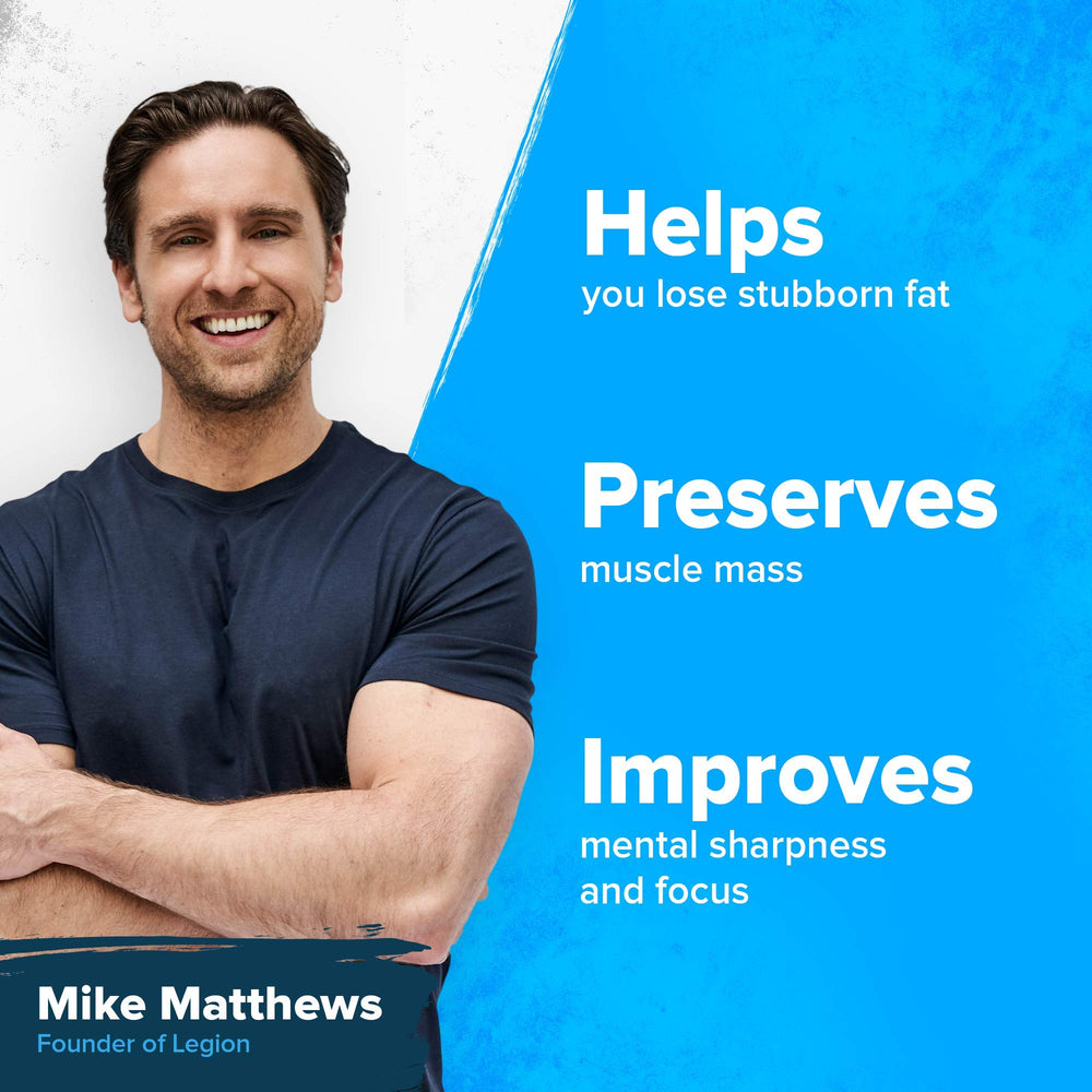 LEGION Forge Fasted Fat Burner pills close-up for daily energy and focus