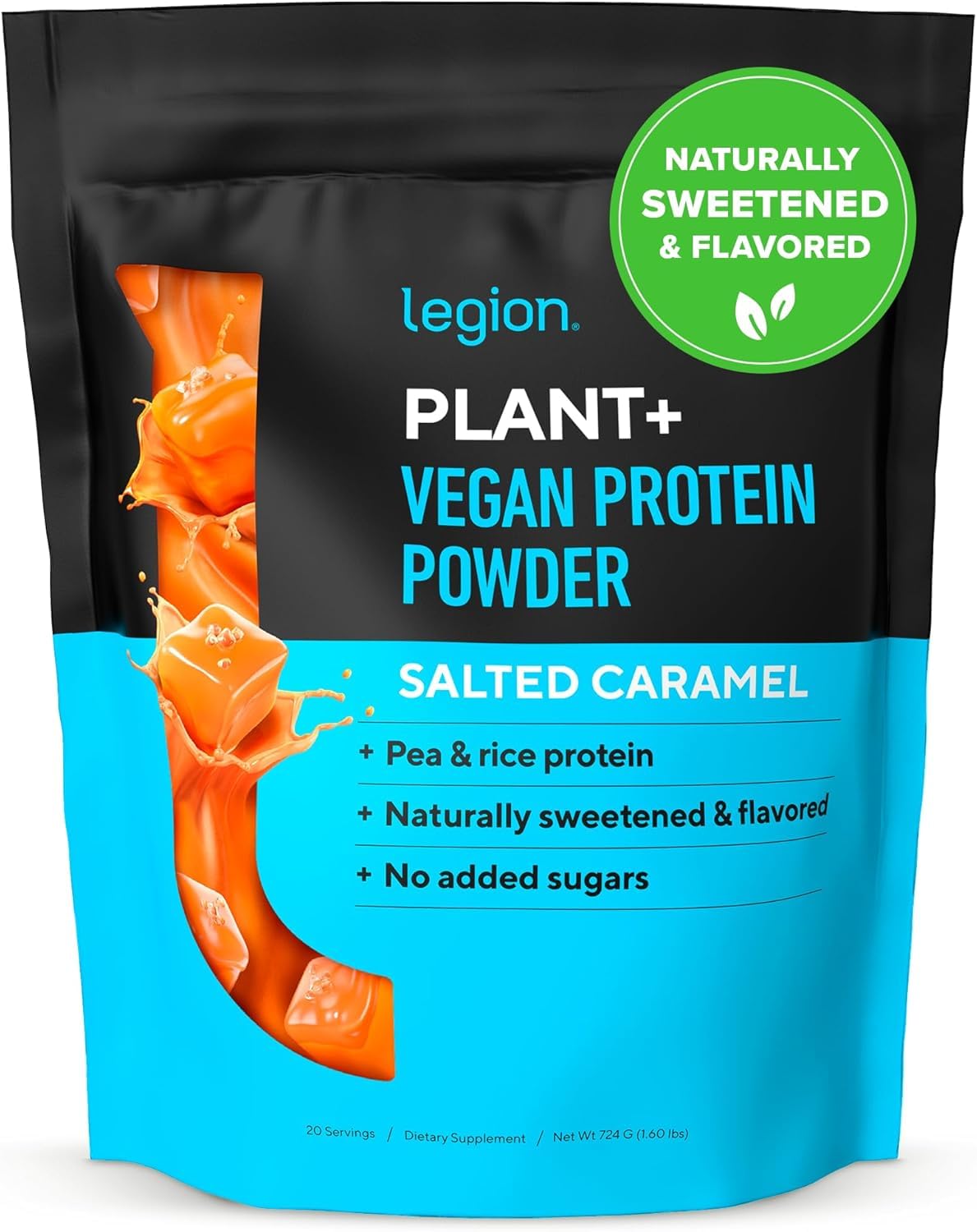 LEGION Plant+ vegan protein powder bag with a clean label for gluten-free athletes