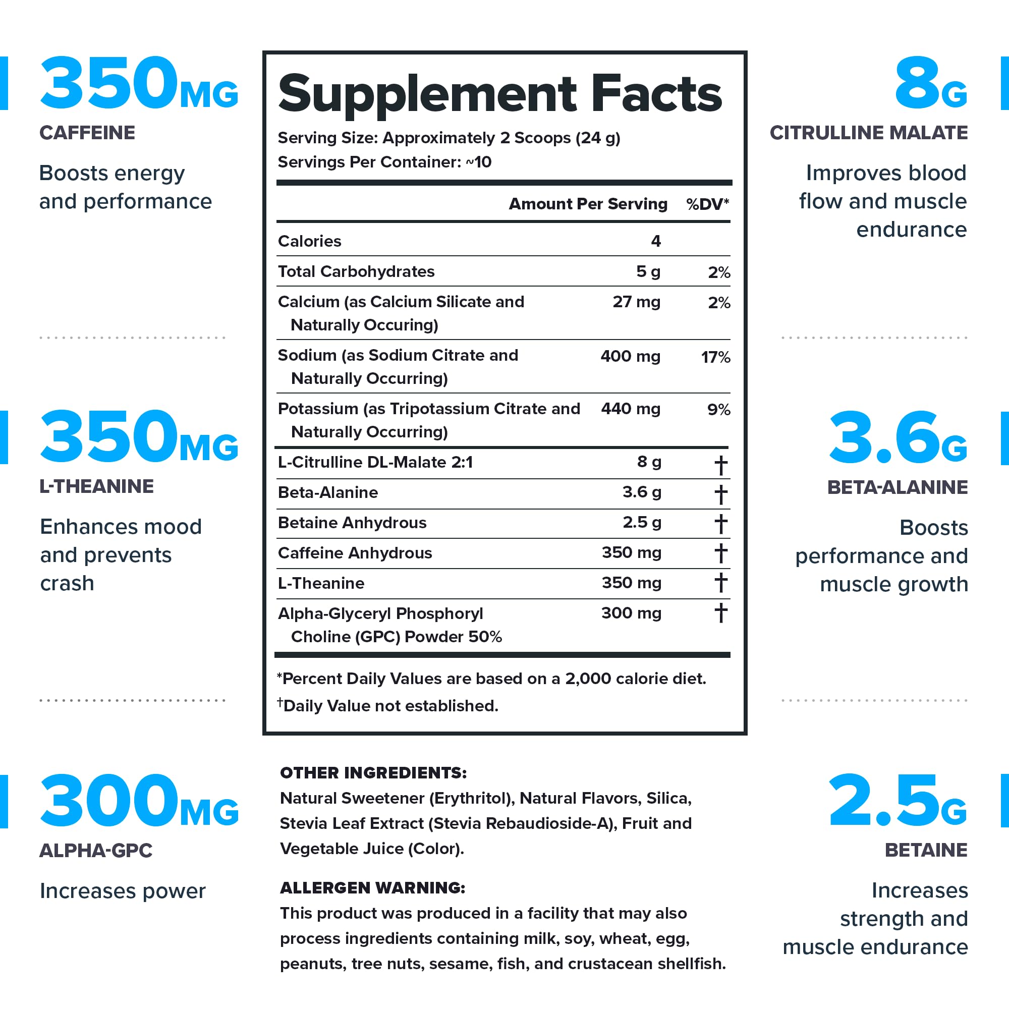 LEGION Pulse Fruit Punch scoop shows precise measurement for consistent servings.