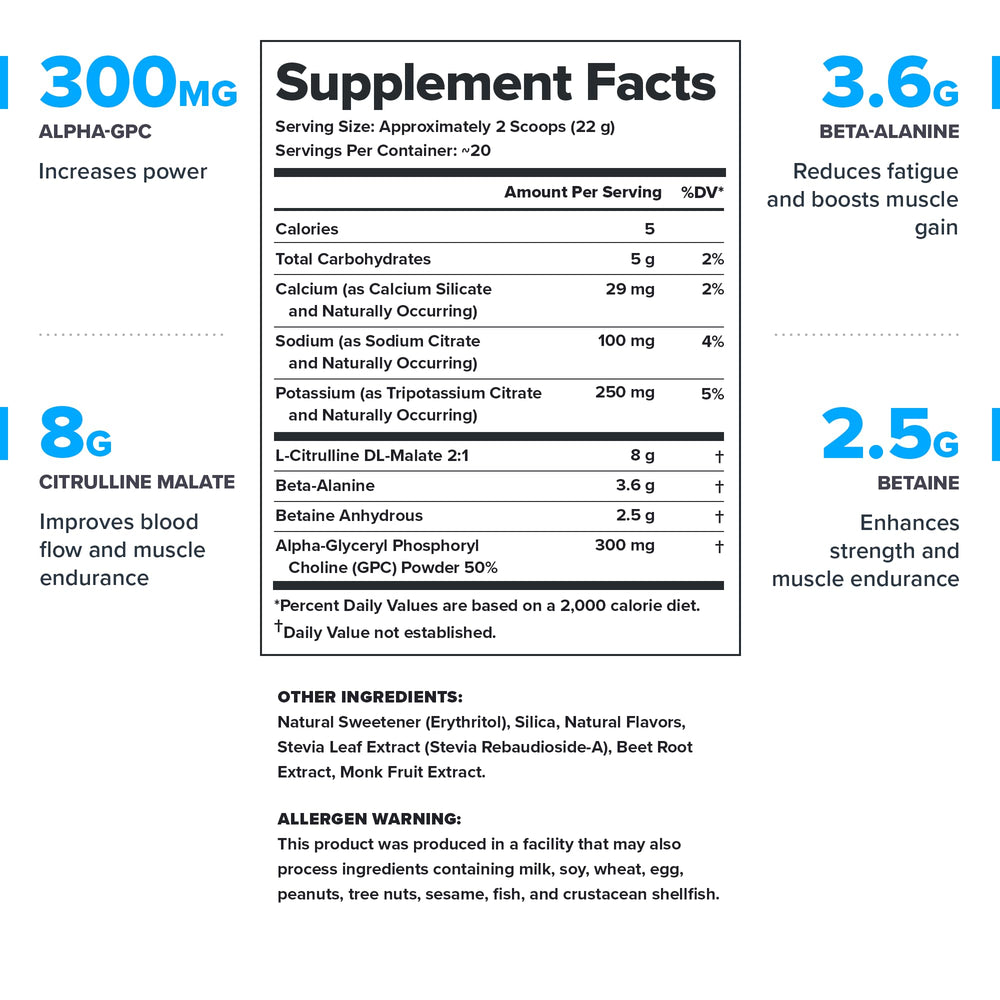 LEGION Pulse ingredients label close-up with transparent dosing.