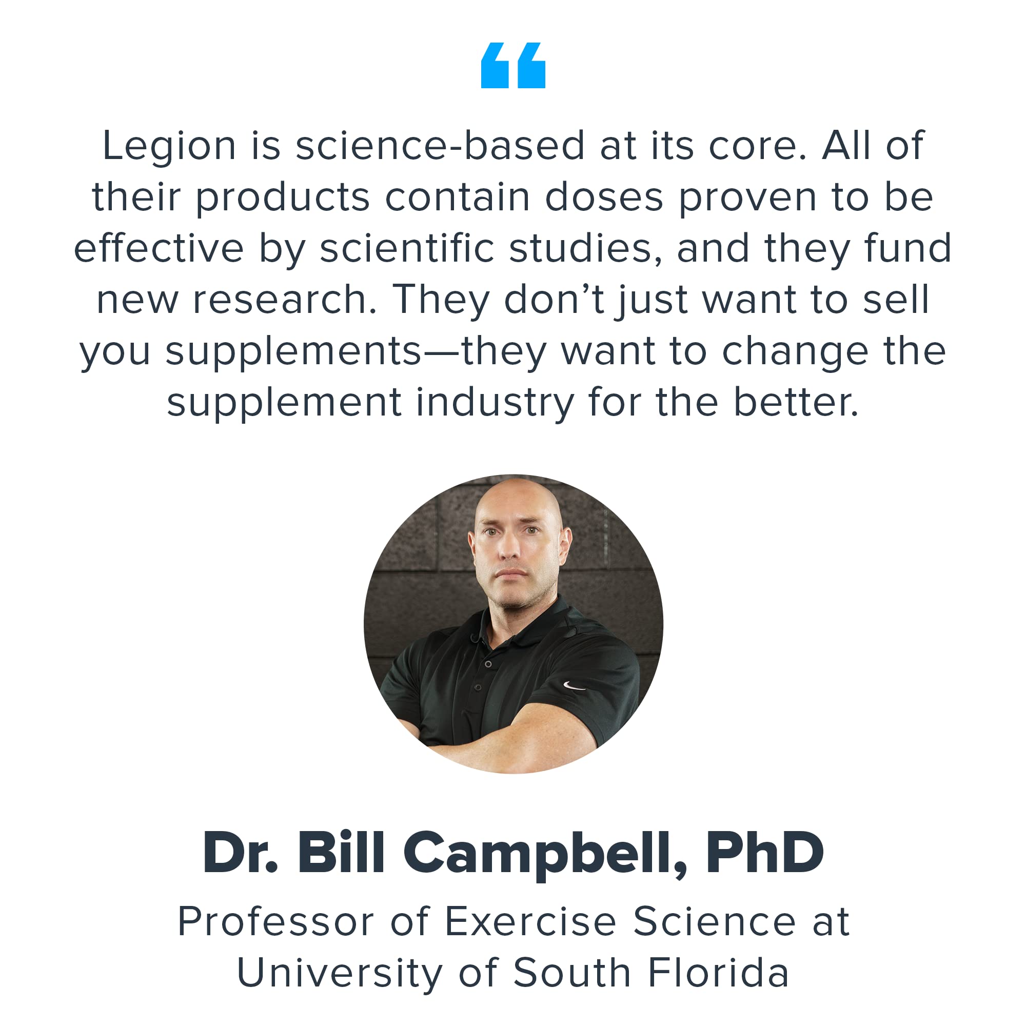 LEGION Pulse lab certification badge confirms independent purity testing