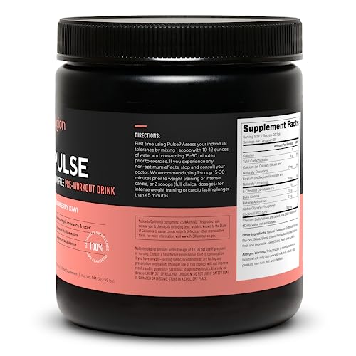 LEGION Pulse label close-up highlighting clean ingredients