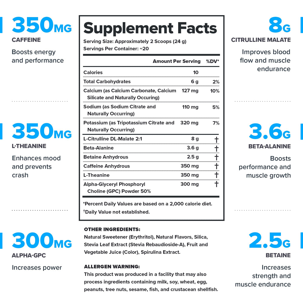 LEGION Pulse grape scoop measures precise doses for consistent workouts.