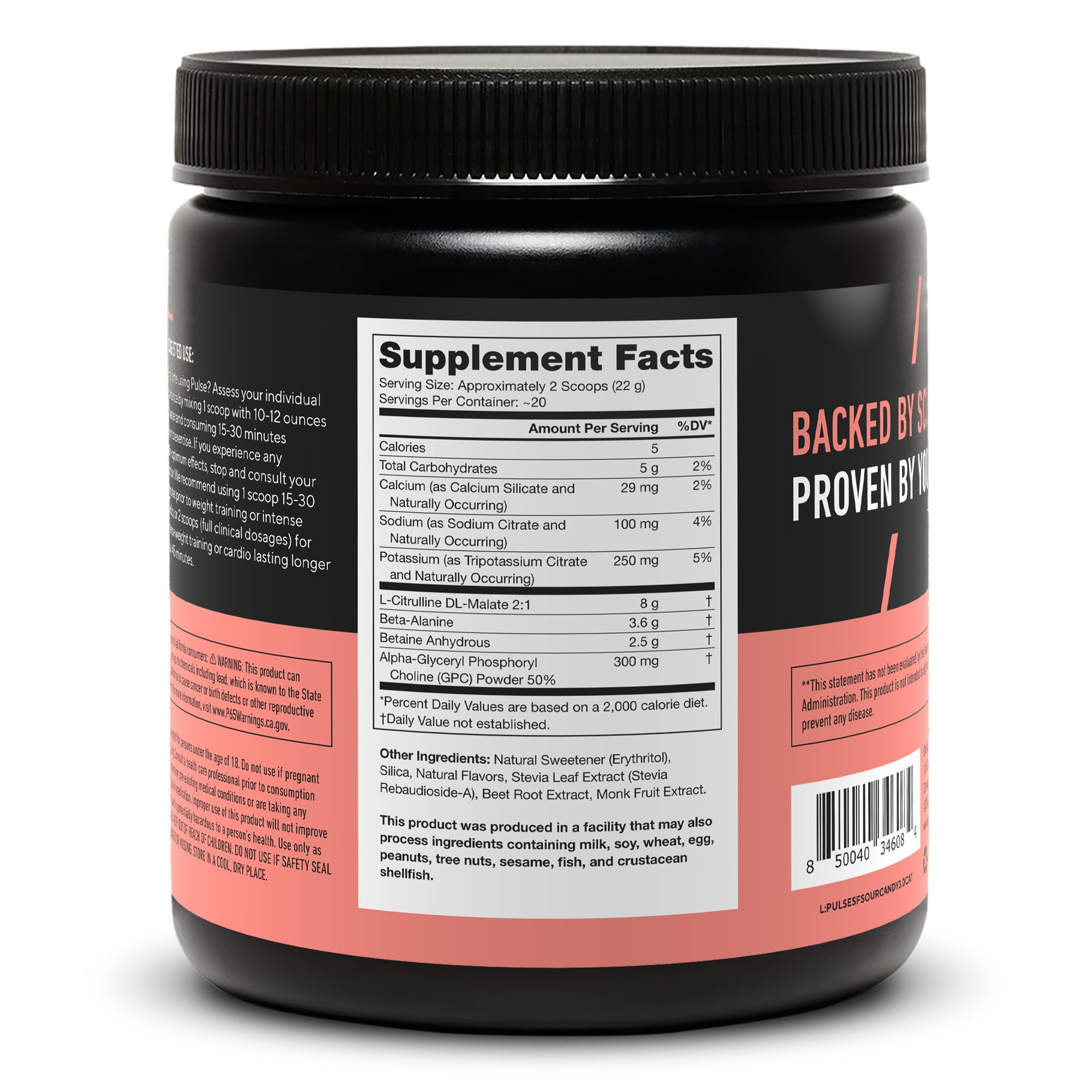 LEGION Pulse sour candy flavor test, naturally sweetened and caffeine-free.